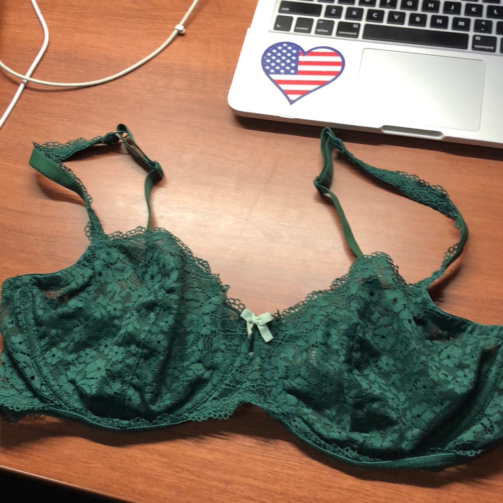 Green Lace Bra